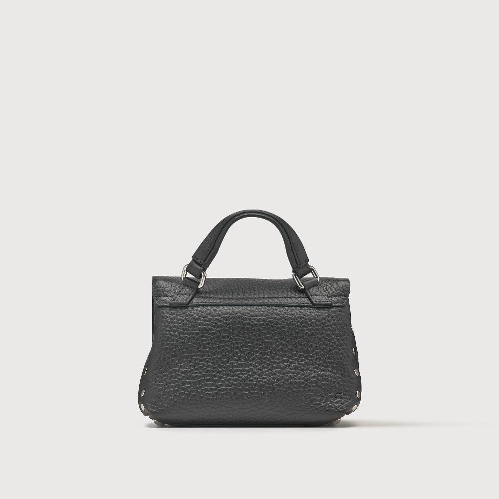 Zanellato BORSA POSTINA® BABY IN PELLE MARTELLATA BLACK NERO | Zanellato Vendita Calda