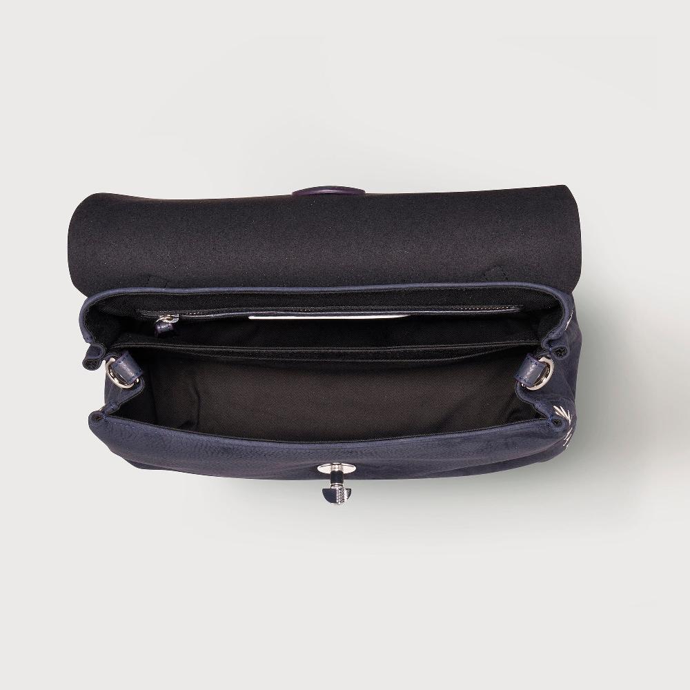 Zanellato BORSA POSTINA® SMALL IN PELLE NABUK BLUE NOTTE | Zanellato I Più Venduti