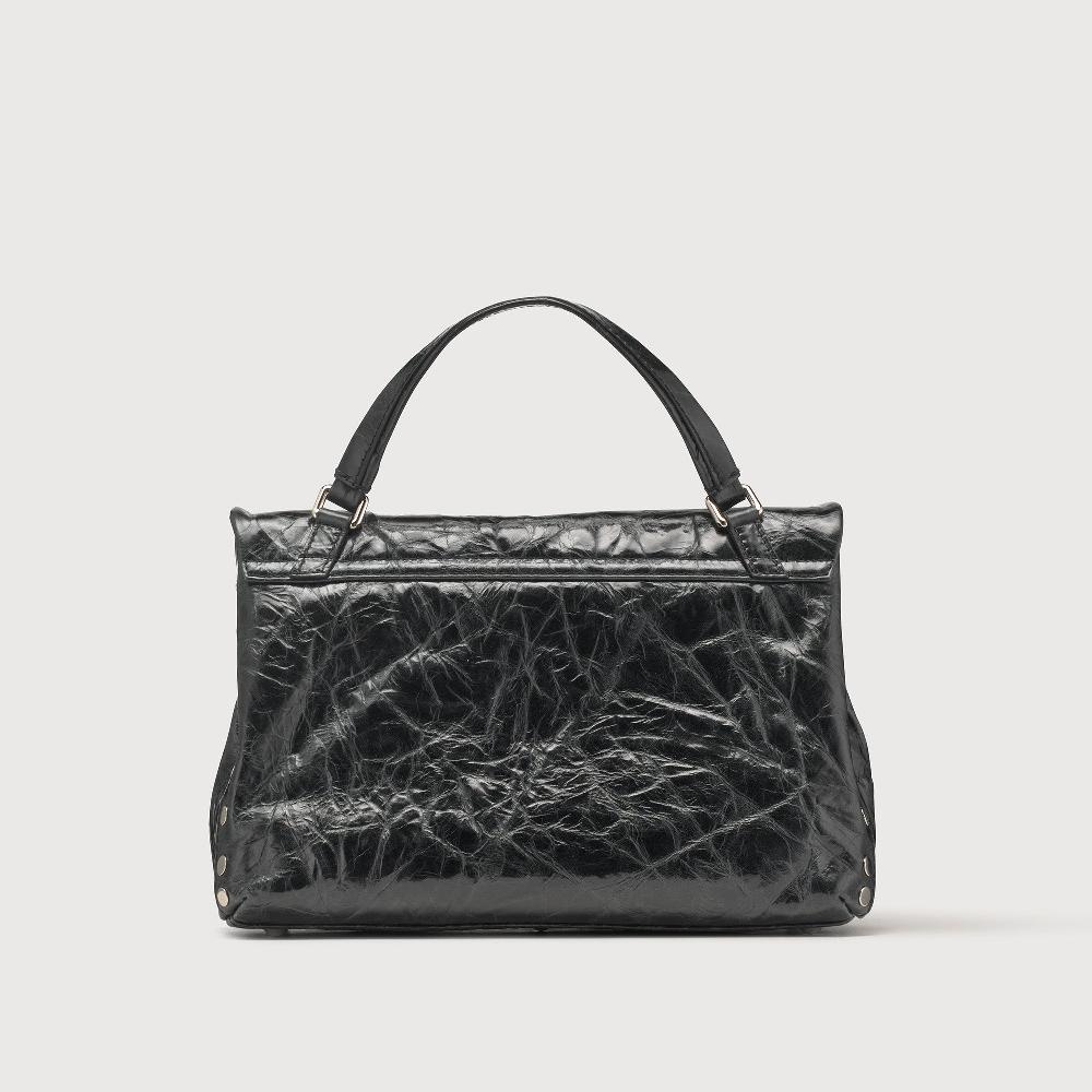 Zanellato BORSA POSTINA® SMALL IN PELLE SPAZZOLATA BLACK NERO | Zanellato Nuova