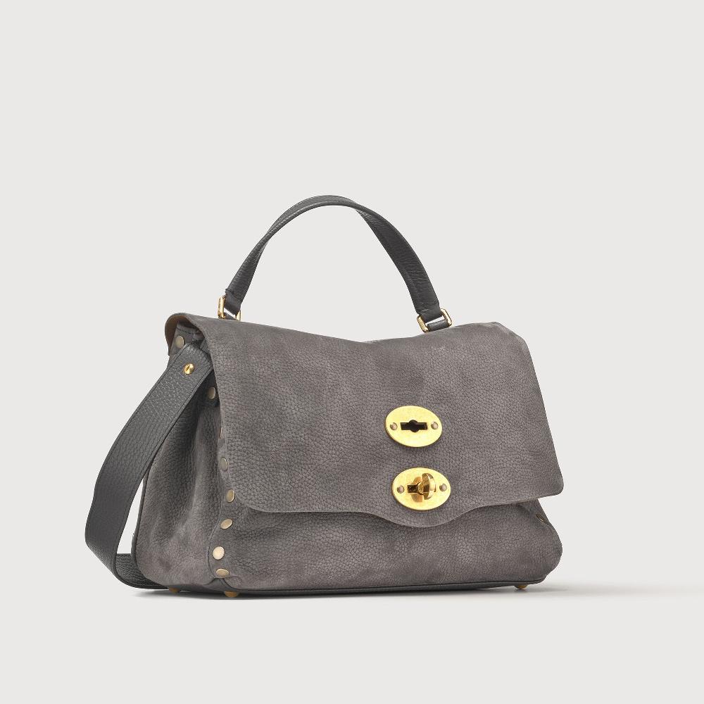 Zanellato BORSA POSTINA® SMALL IN PELLE MARTELLATA GREY FIAMMINGO | Zanellato Moda