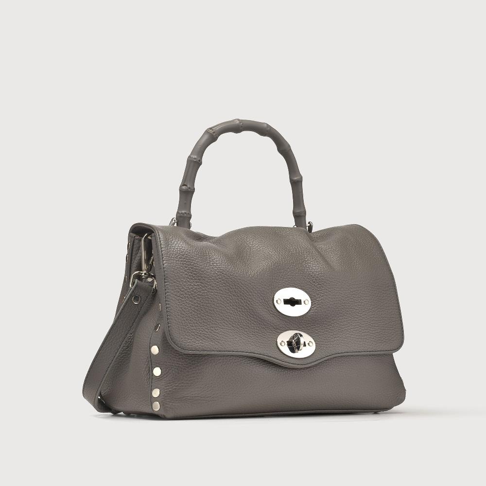 Zanellato BORSA POSTINA® SMALL IN PELLE MARTELLATA GREY MONTEBIANCO | Zanellato Italy