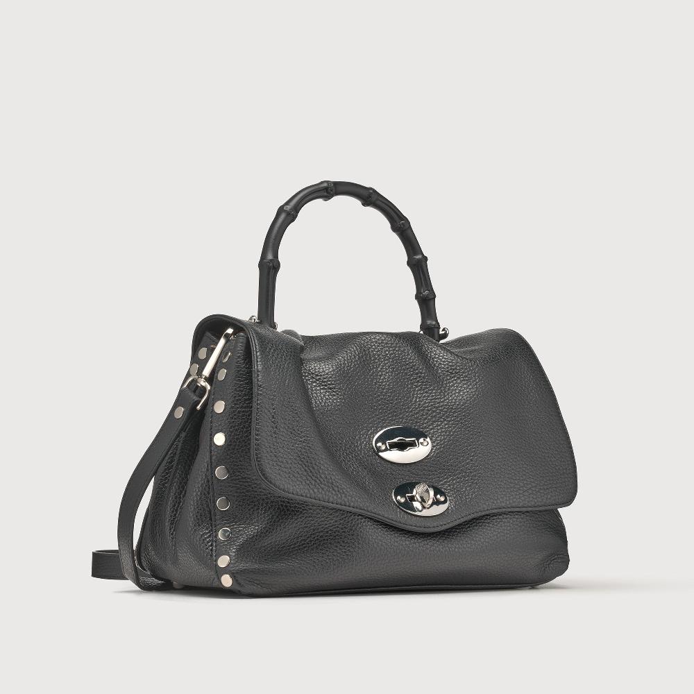 Zanellato BORSA POSTINA® SMALL IN PELLE MARTELLATA BLACK NERO | Zanellato Italia
