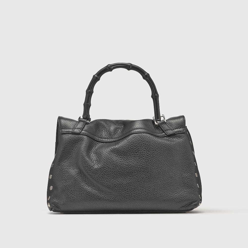 Zanellato BORSA POSTINA® SMALL IN PELLE MARTELLATA BLACK NERO | Zanellato Italia