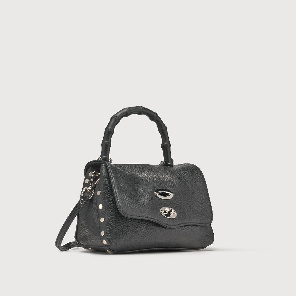 Zanellato BORSA POSTINA® BABY IN PELLE MARTELLATA BLACK NERO | Zanellato 2025