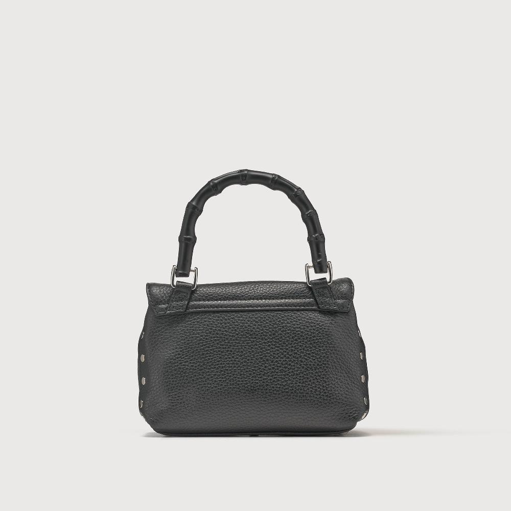 Zanellato BORSA POSTINA® BABY IN PELLE MARTELLATA BLACK NERO | Zanellato 2025