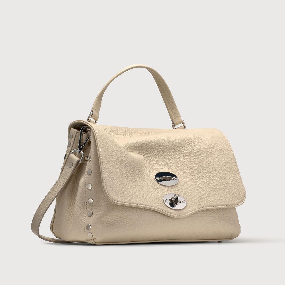 Zanellato BORSA POSTINA® SMALL IN PELLE MARTELLATA WHITE BIANCONE | Zanellato In Linea