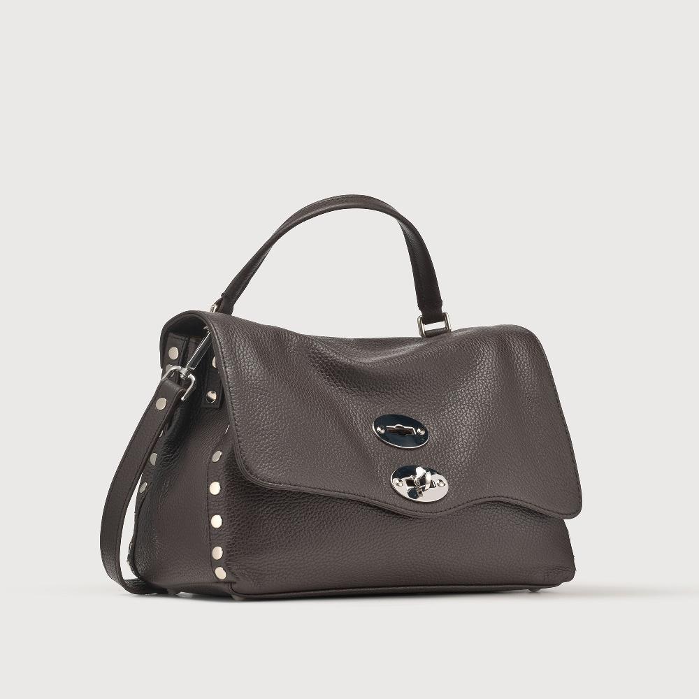 Zanellato BORSA POSTINA® SMALL IN PELLE MARTELLATA BROWN MOCACCINO | Zanellato Qualità