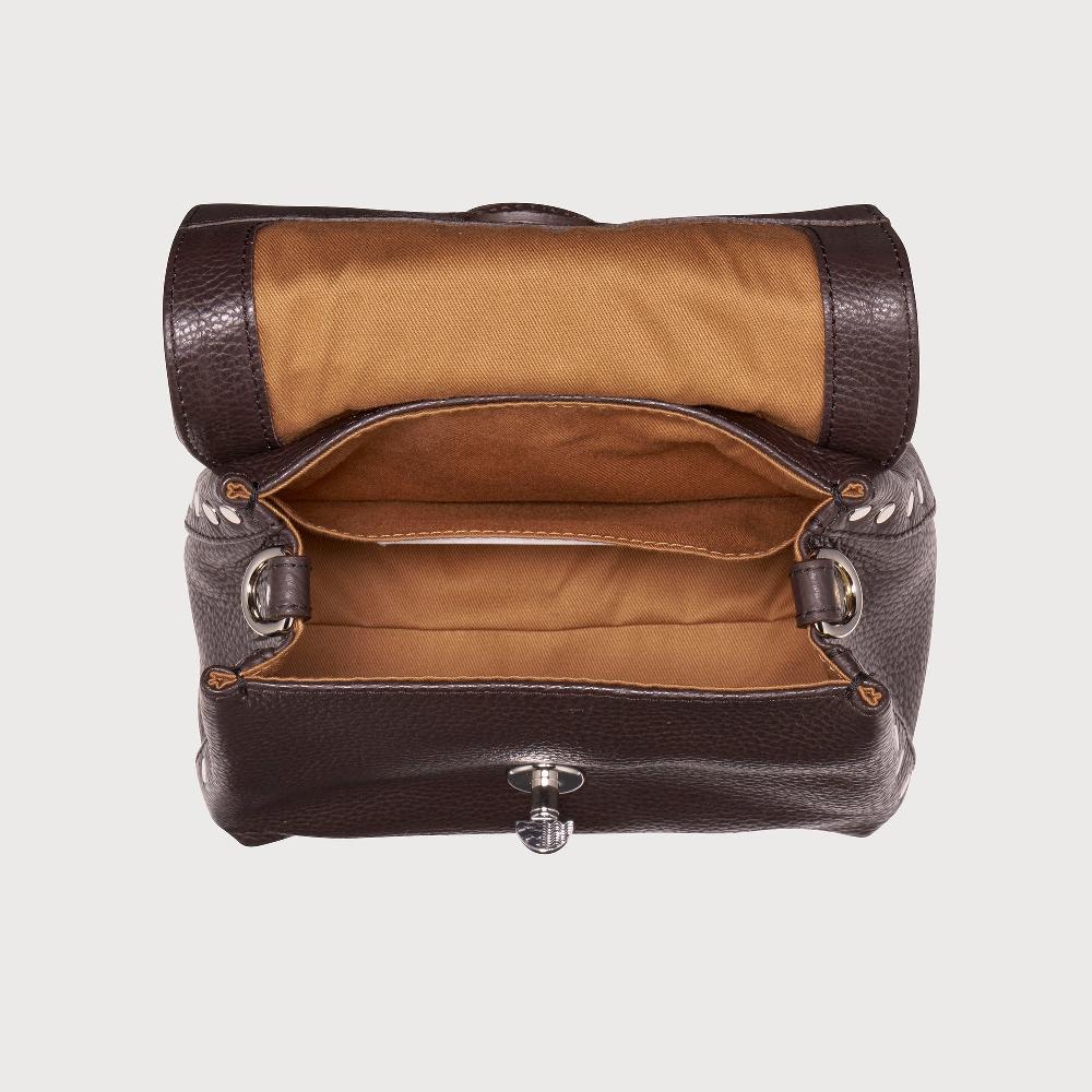 Zanellato BORSA POSTINA® BABY IN PELLE MARTELLATA BROWN MOCACCINO | Zanellato Vendita