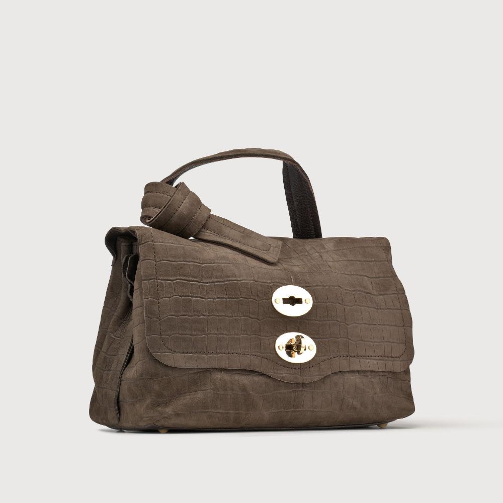 Zanellato BORSA POSTINA® SMALL IN PELLE NABUK BROWN FONDENTE | Zanellato Promozione