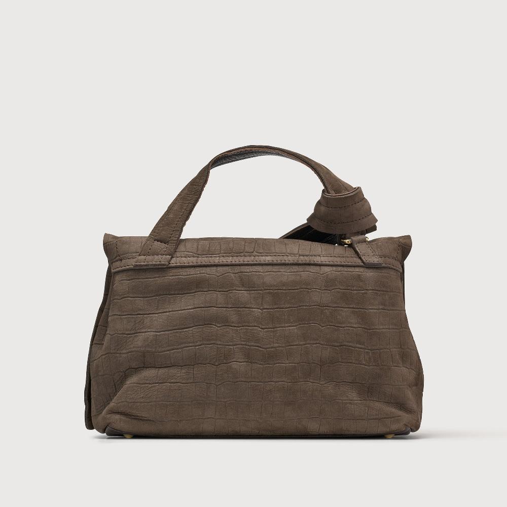 Zanellato BORSA POSTINA® SMALL IN PELLE NABUK BROWN FONDENTE | Zanellato Promozione