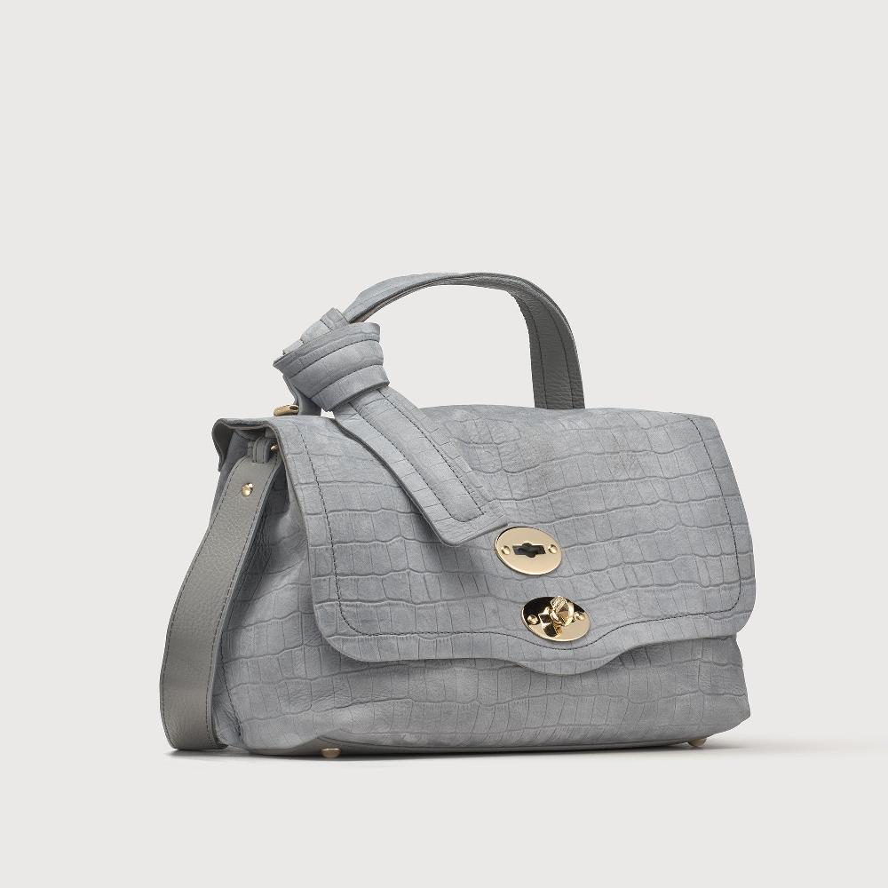 Zanellato BORSA POSTINA® SMALL IN PELLE NABUK GREY PIOGGIA | Zanellato Spedizione Gratuita