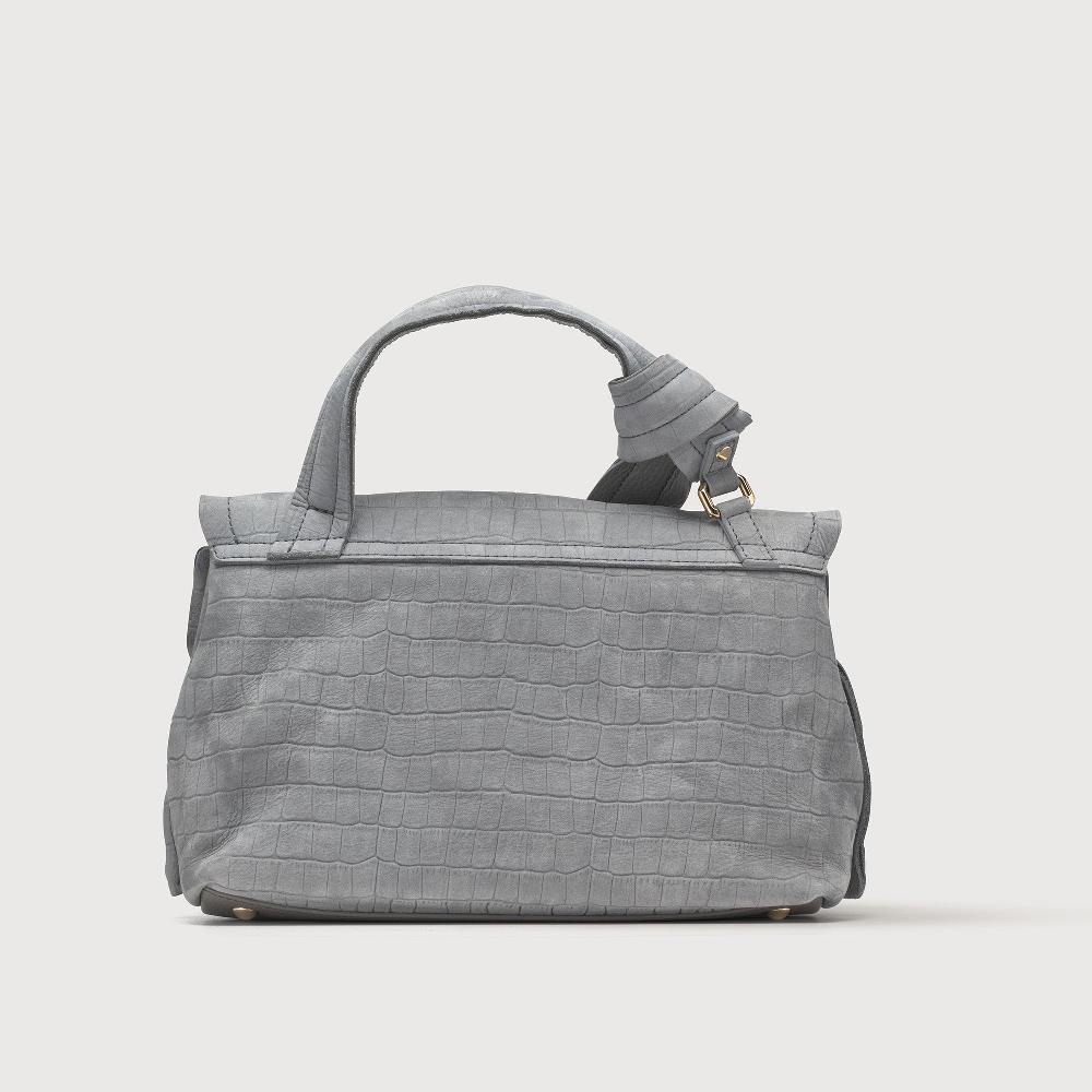 Zanellato BORSA POSTINA® SMALL IN PELLE NABUK GREY PIOGGIA | Zanellato Spedizione Gratuita