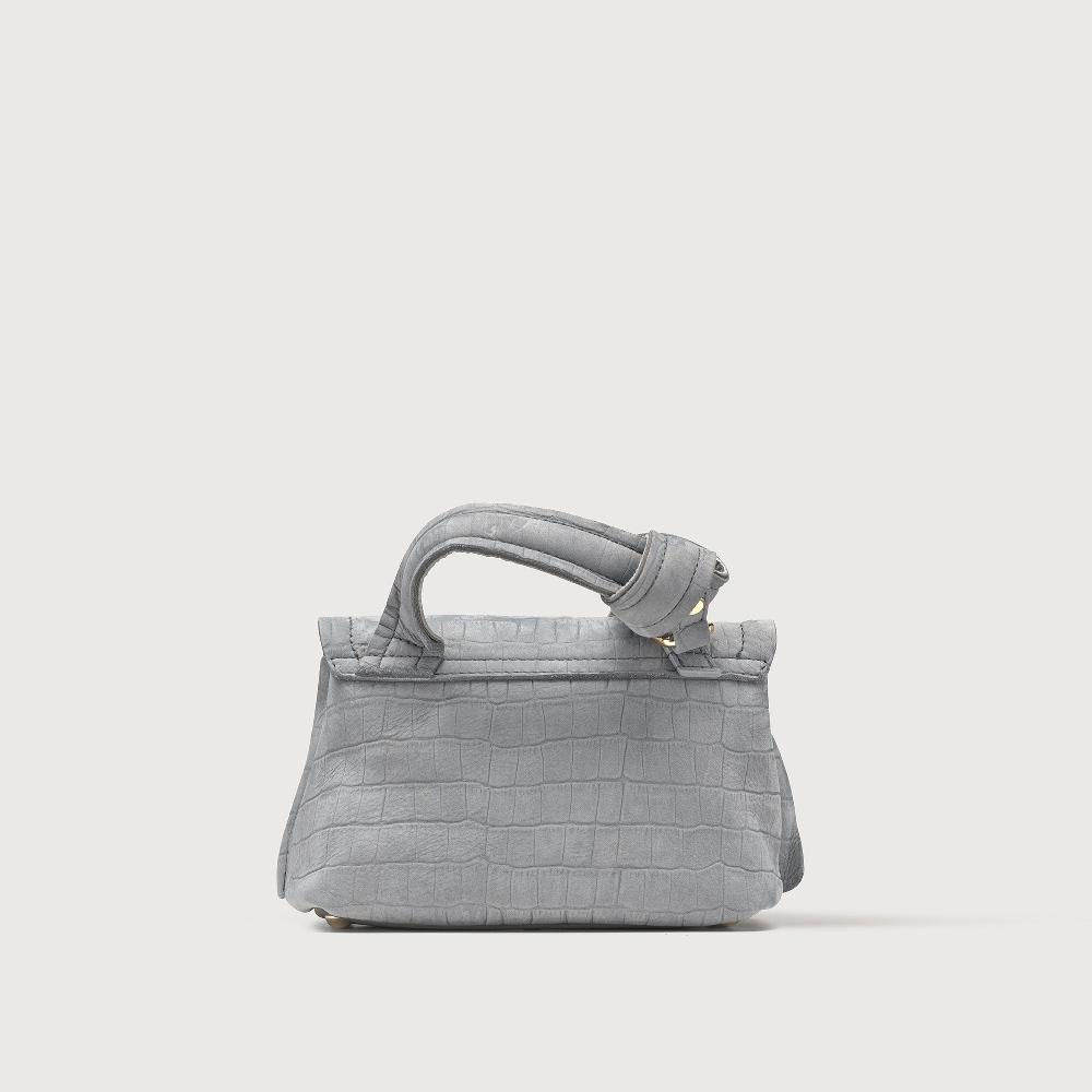 Zanellato BORSA POSTINA® BABY IN PELLE NABUK GREY PIOGGIA | Zanellato Pezzi Unici