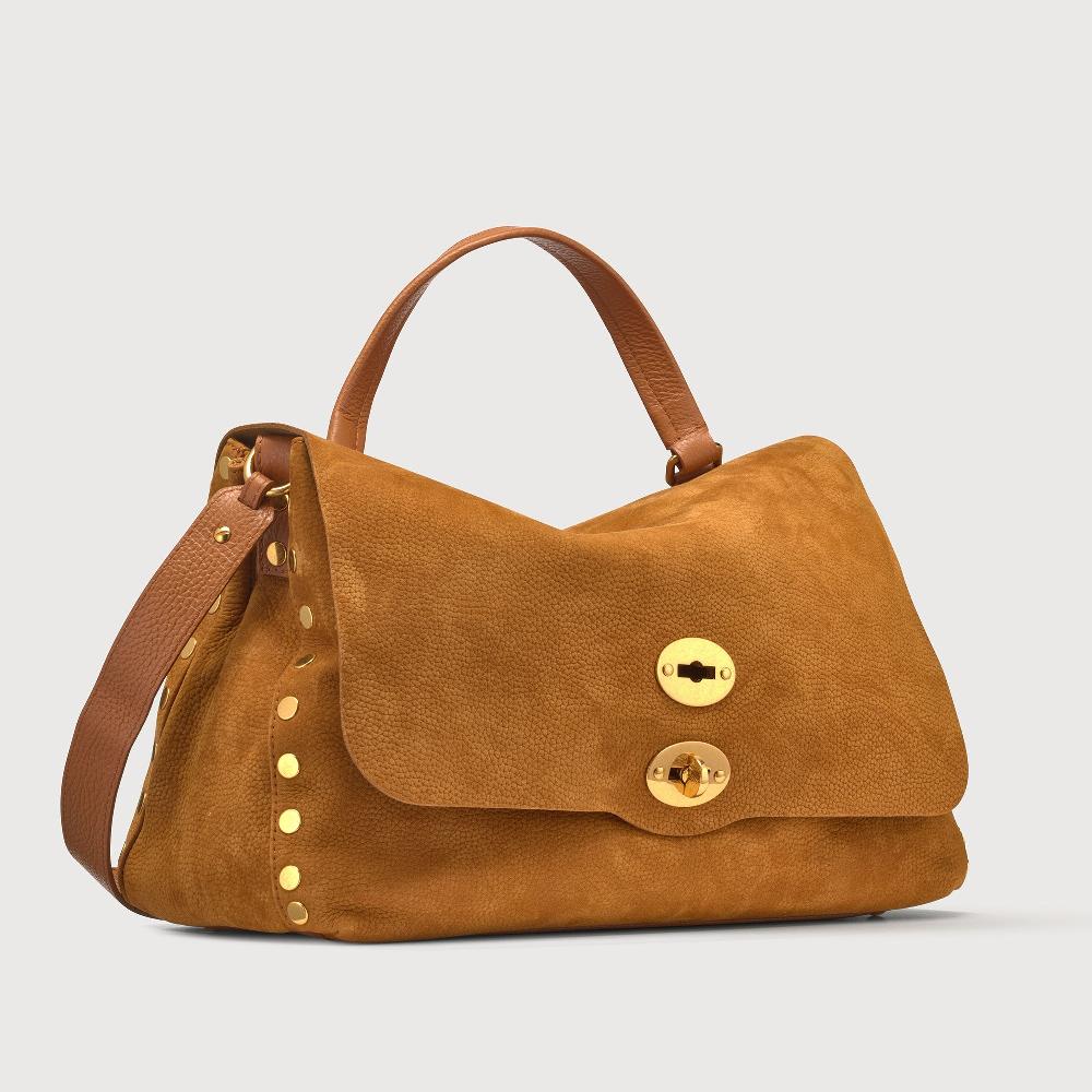 Zanellato BORSA POSTINA® MEDIUM IN PELLE NABUK BROWN BRANDY | Zanellato Soddisfazione Garantita
