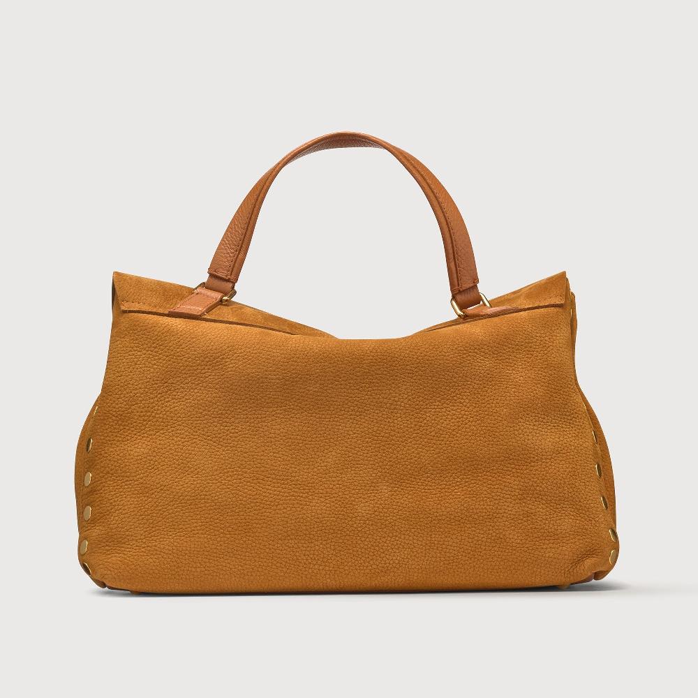 Zanellato BORSA POSTINA® MEDIUM IN PELLE NABUK BROWN BRANDY | Zanellato Soddisfazione Garantita