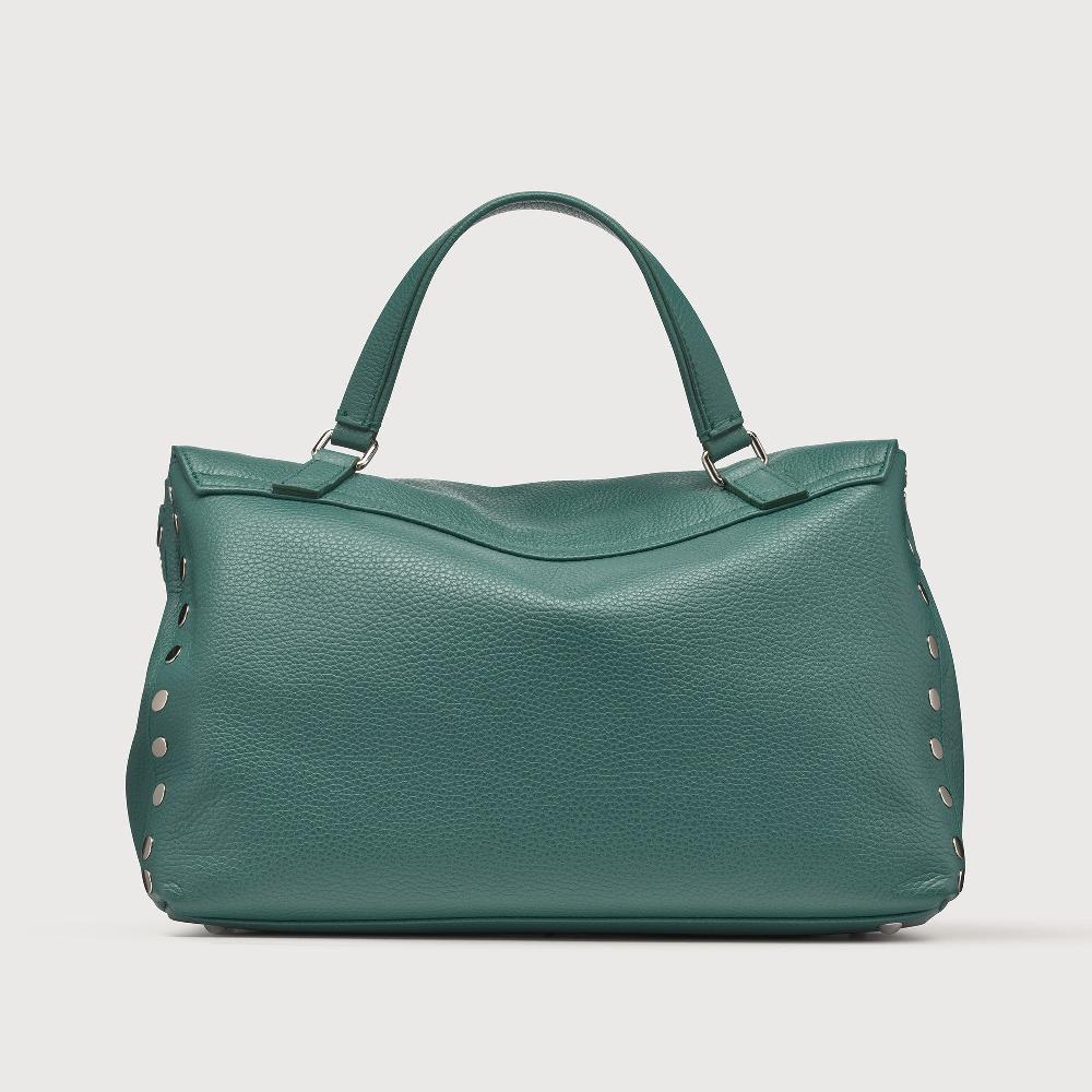 Zanellato BORSA POSTINA® MEDIUM IN PELLE MARTELLATA GREEN ACCA | Zanellato Consegna Veloce