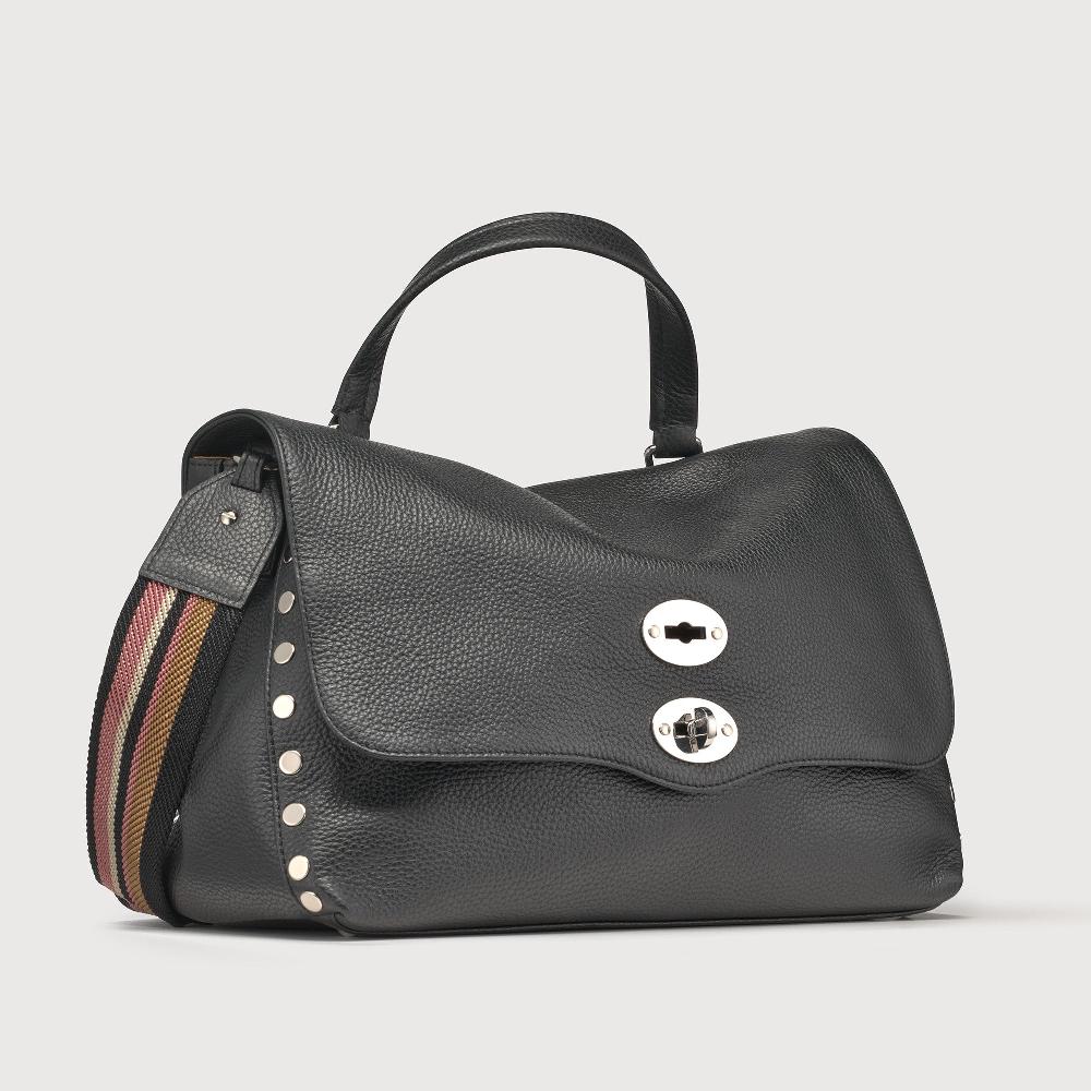 Zanellato BORSA POSTINA® MEDIUM IN PELLE MARTELLATA BLACK NERO | Zanellato Shopping Online