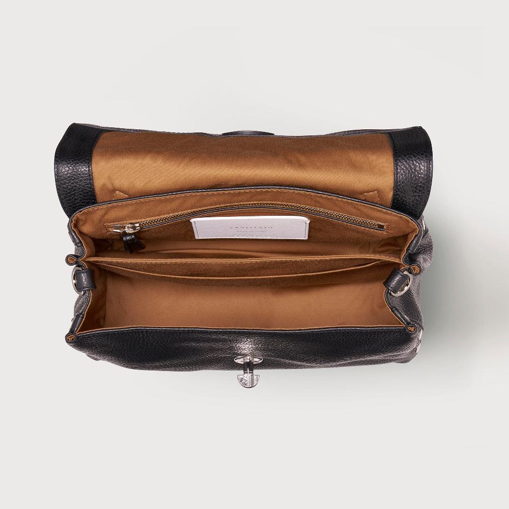 Zanellato BORSA POSTINA® SMALL IN PELLE MARTELLATA BLACK NERO | Zanellato Prezzo Ridotto