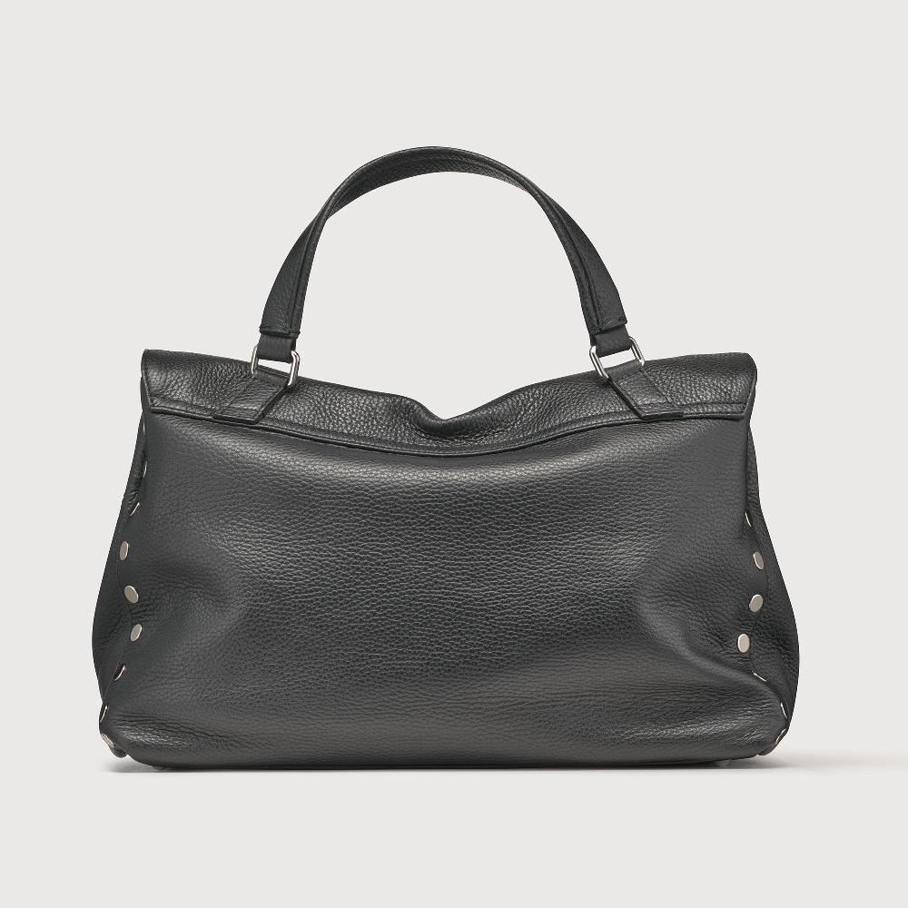 Zanellato BORSA POSTINA® MEDIUM IN PELLE MARTELLATA BLACK NERO | Zanellato Sottocosto