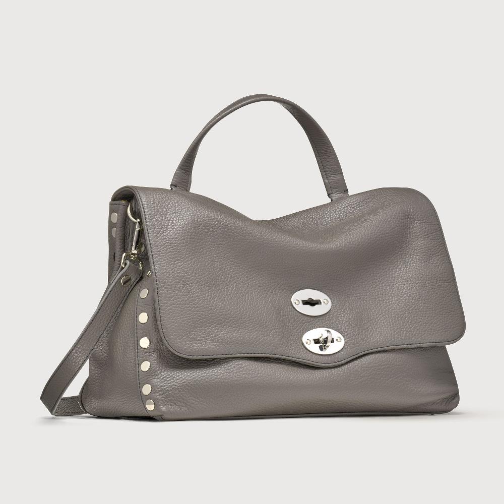Zanellato BORSA POSTINA® MEDIUM IN PELLE MARTELLATA GREY MONTEBIANCO | Zanellato Novità