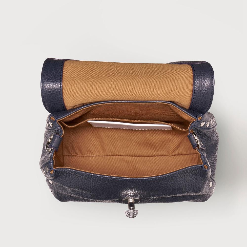 Zanellato BORSA POSTINA® BABY IN PELLE MARTELLATA DARK NAVY | Zanellato Sconto