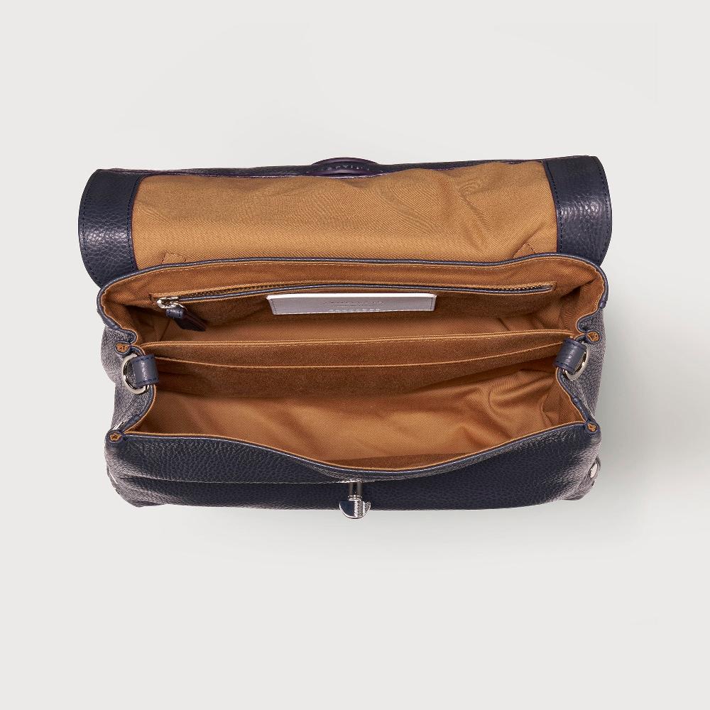 Zanellato BORSA POSTINA® SMALL IN PELLE MARTELLATA DARK NAVY | Zanellato Offerta