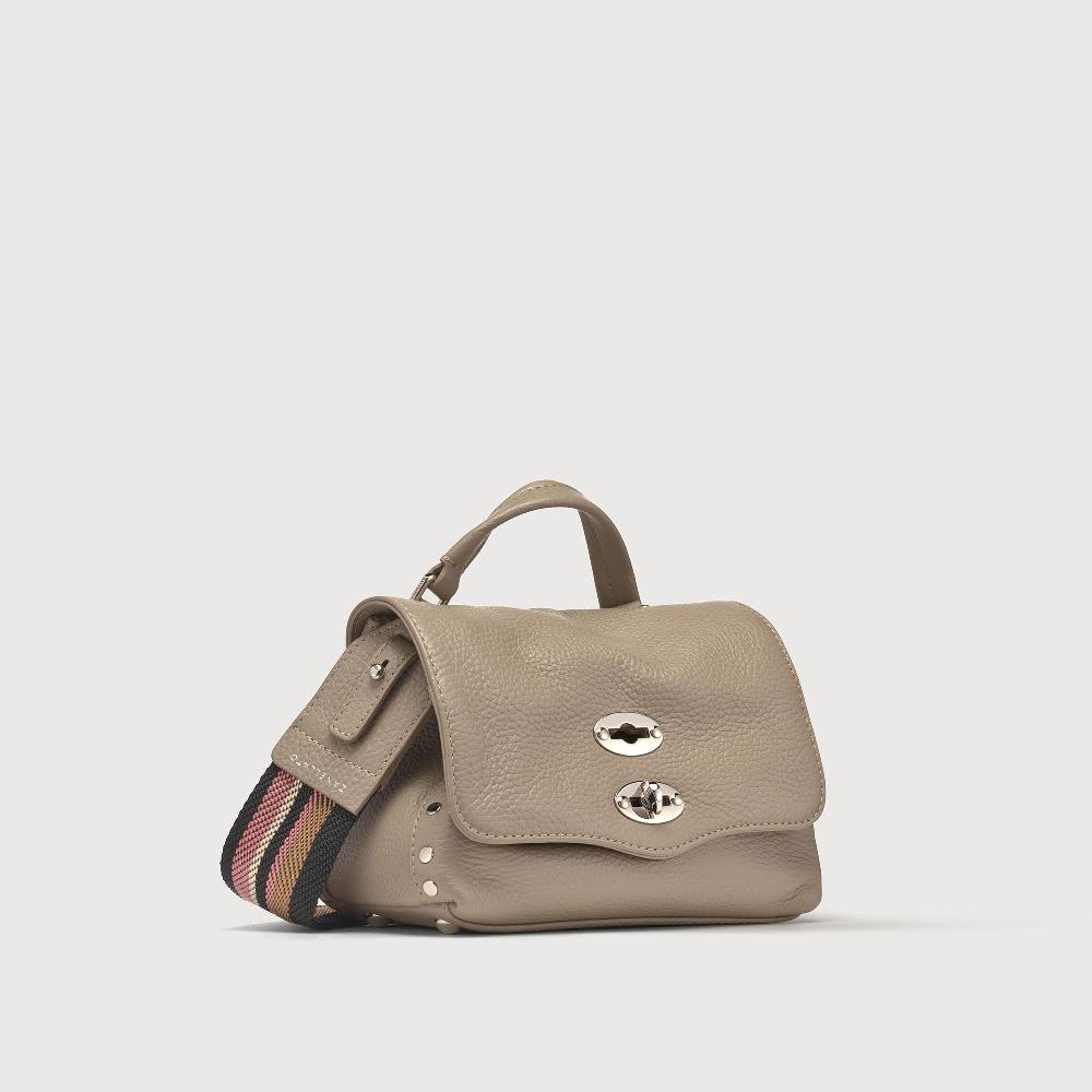 Zanellato BORSA POSTINA® BABY IN PELLE MARTELLATA GREY CRETA | Zanellato In Vendita