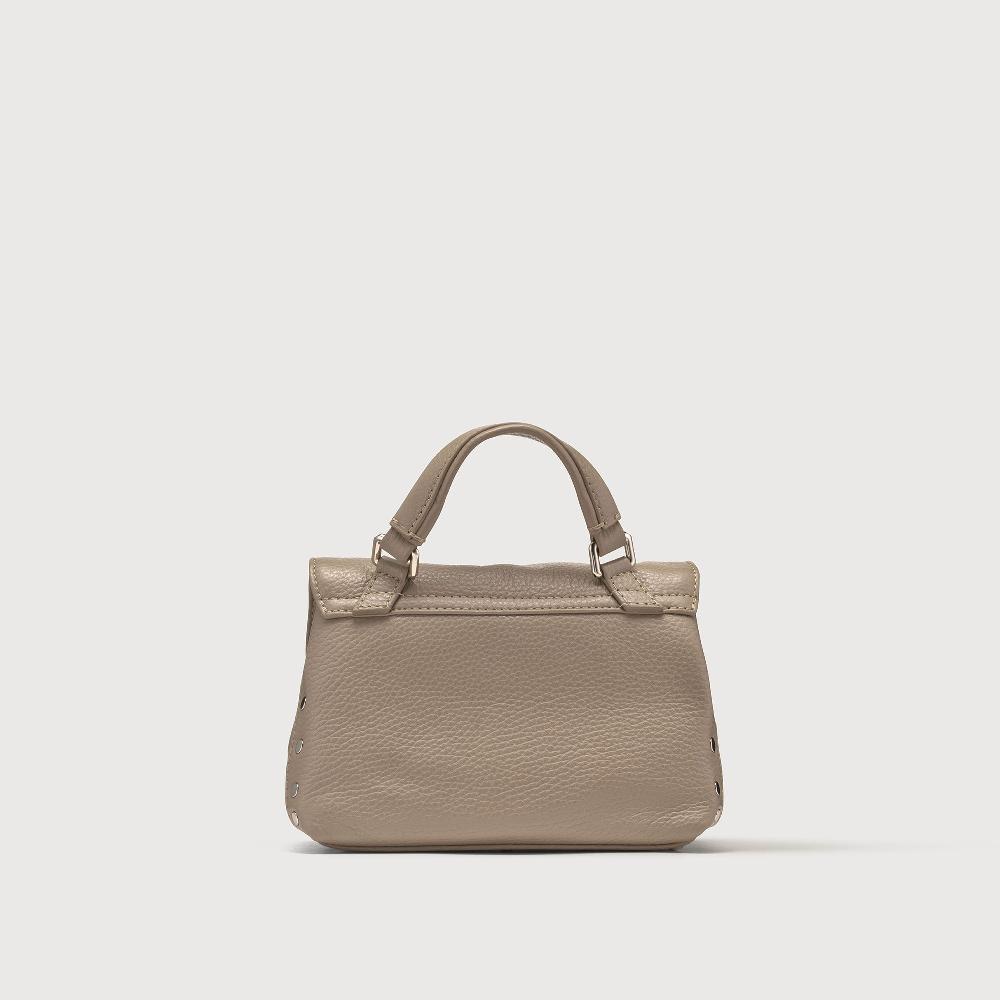 Zanellato BORSA POSTINA® BABY IN PELLE MARTELLATA GREY CRETA | Zanellato In Vendita