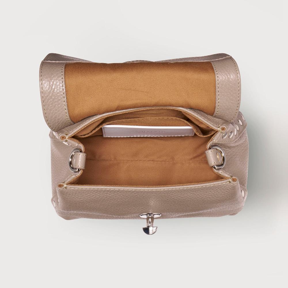 Zanellato BORSA POSTINA® BABY IN PELLE MARTELLATA GREY CRETA | Zanellato In Vendita