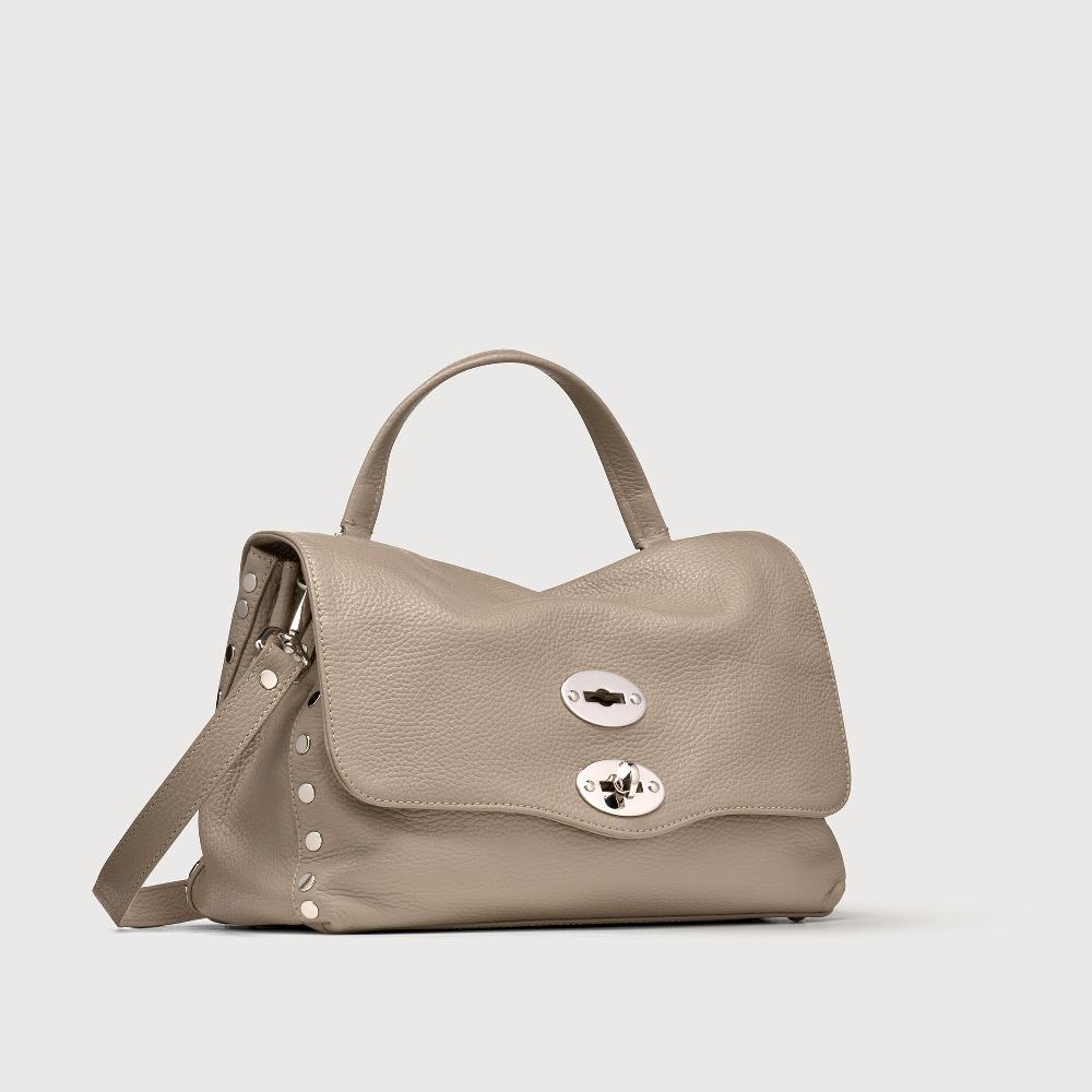 Zanellato BORSA POSTINA® SMALL IN PELLE MARTELLATA GREY CRETA | Zanellato Saldi