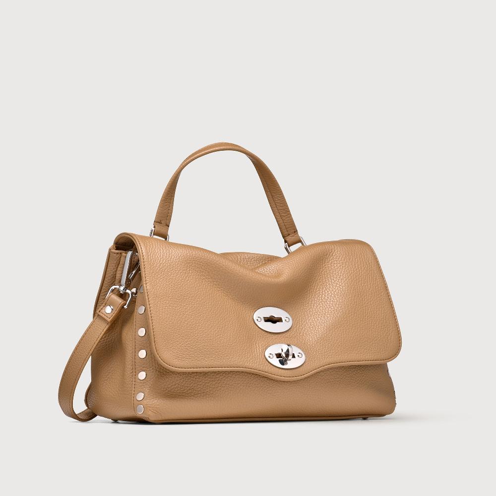 Zanellato BORSA POSTINA® SMALL IN PELLE MARTELLATA BROWN CAPPUCCINO | Zanellato Vendita Economica