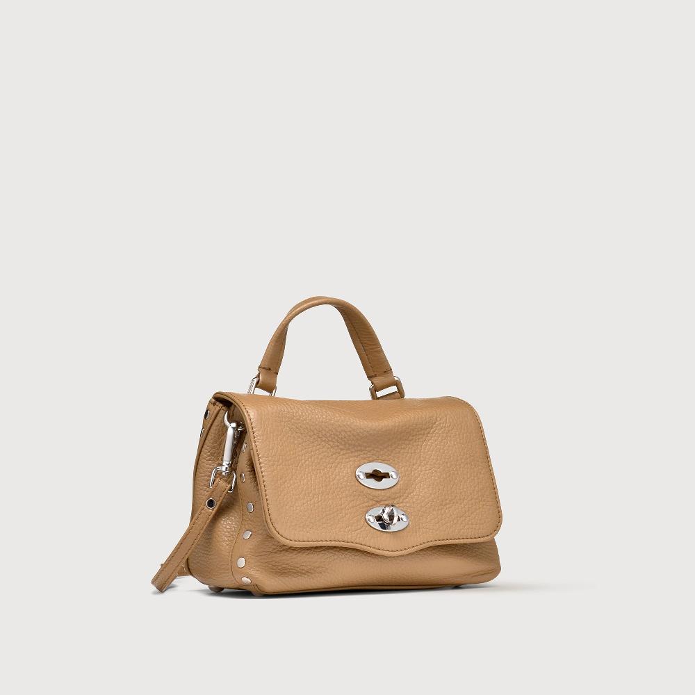 Zanellato BORSA POSTINA® BABY IN PELLE MARTELLATA BROWN CAPPUCCINO | Zanellato I Più Venduti