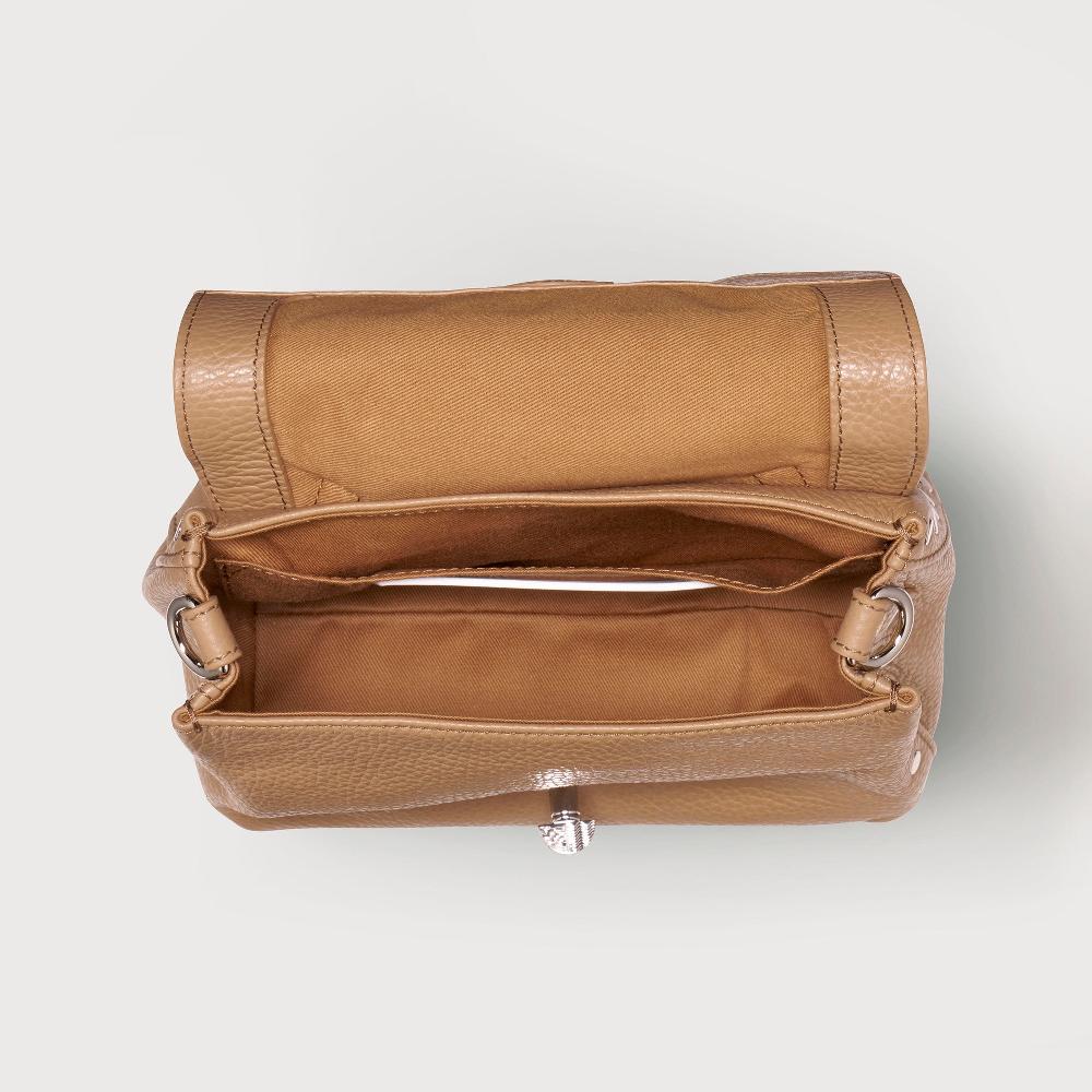 Zanellato BORSA POSTINA® BABY IN PELLE MARTELLATA BROWN CAPPUCCINO | Zanellato I Più Venduti