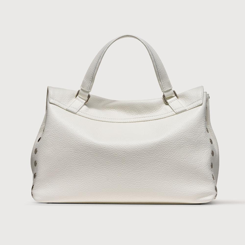 Zanellato BORSA POSTINA® MEDIUM IN PELLE MARTELLATA BIANCO LATTE | Zanellato Nuova