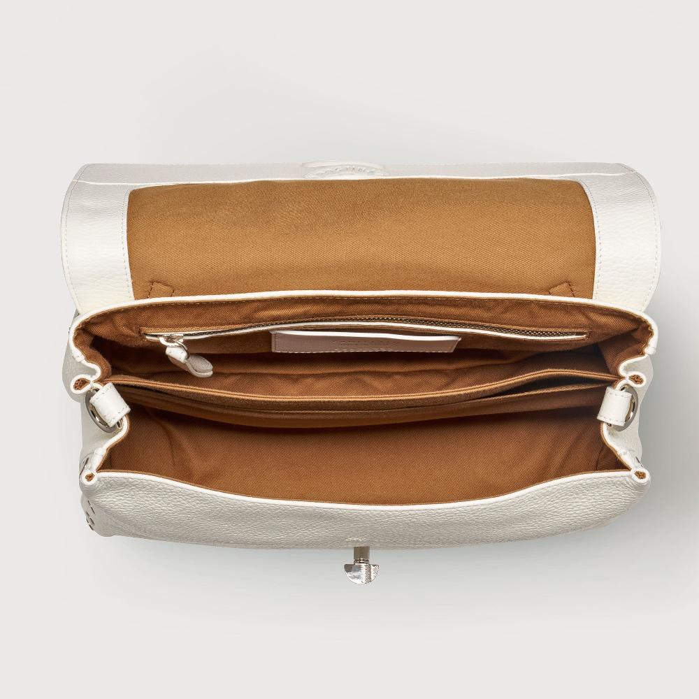 Zanellato BORSA POSTINA® SMALL IN PELLE MARTELLATA BIANCO LATTE | Zanellato 2025