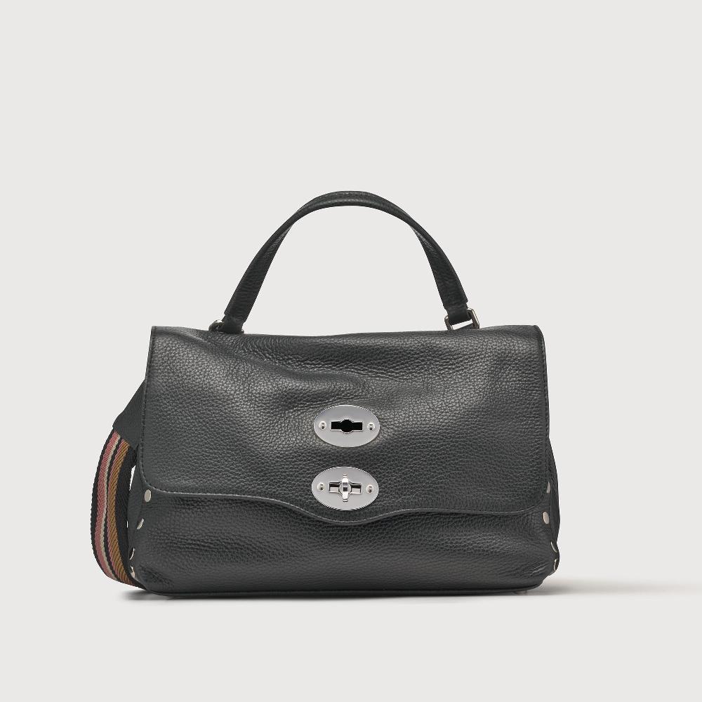 Zanellato BORSA POSTINA® SMALL IN PELLE MARTELLATA BLACK NERO | Zanellato In Linea
