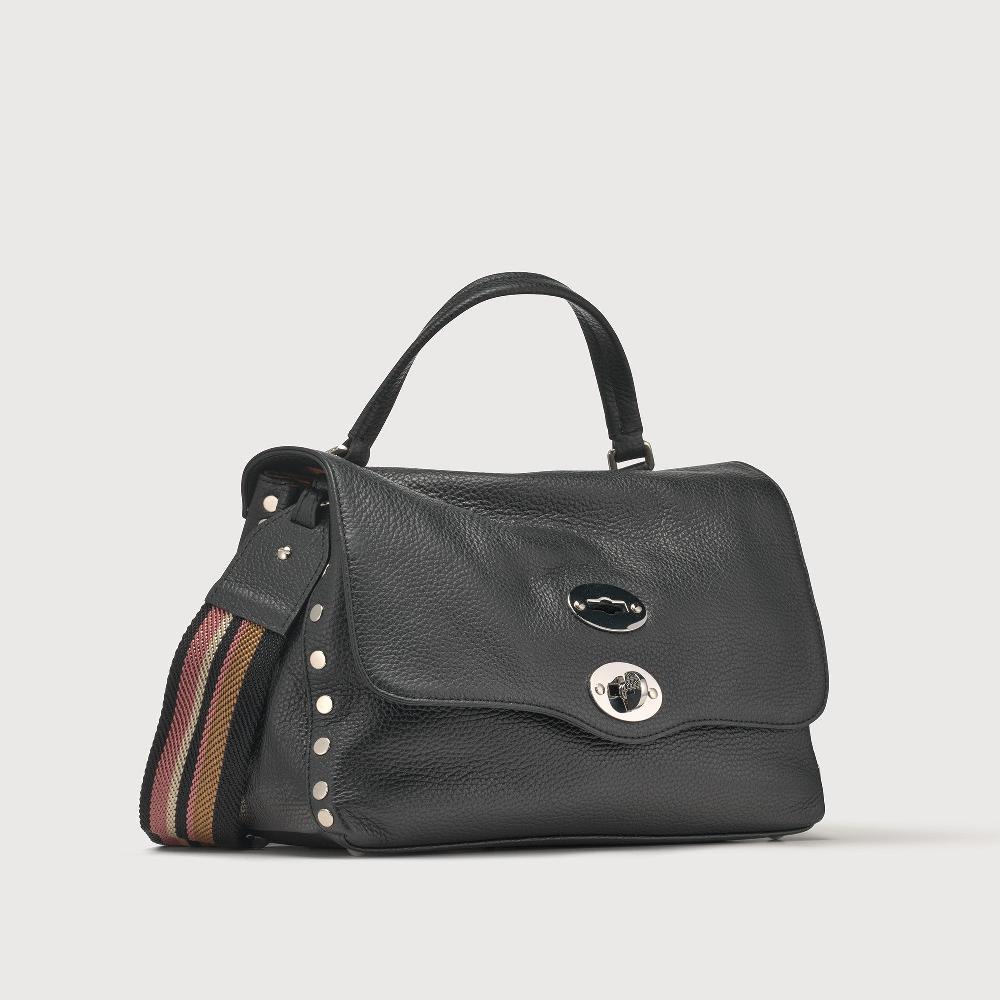 Zanellato BORSA POSTINA® SMALL IN PELLE MARTELLATA BLACK NERO | Zanellato In Linea