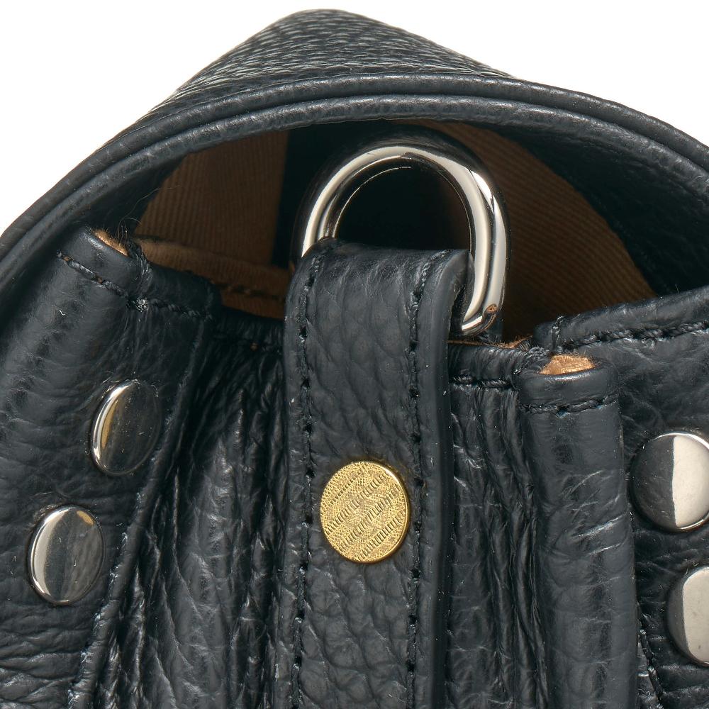 Zanellato BORSA POSTINA® SMALL IN PELLE MARTELLATA BLACK NERO | Zanellato In Linea