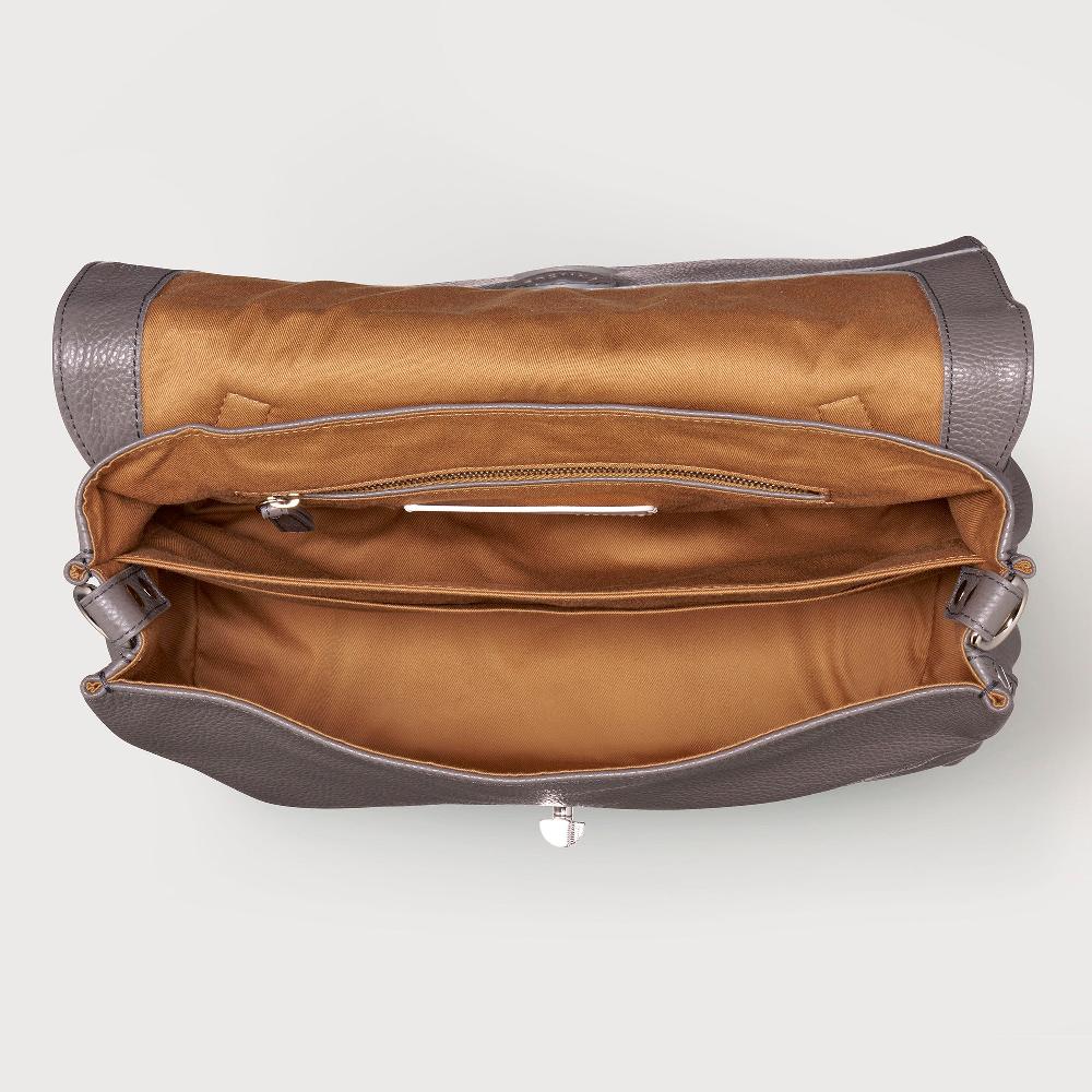 Zanellato BORSA POSTINA® MEDIUM IN PELLE MARTELLATA MONTEBIANCO | Zanellato Nuovo