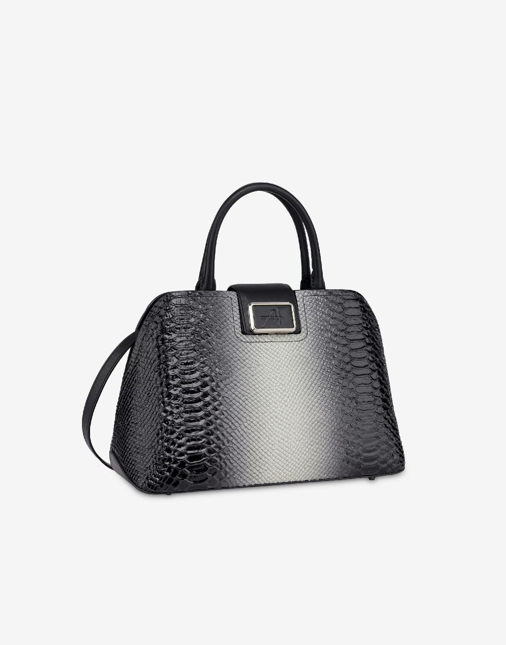 Alberta Ferretti Albi 33 in vitello stampa pitone bicolor degradé Pezzi Unici