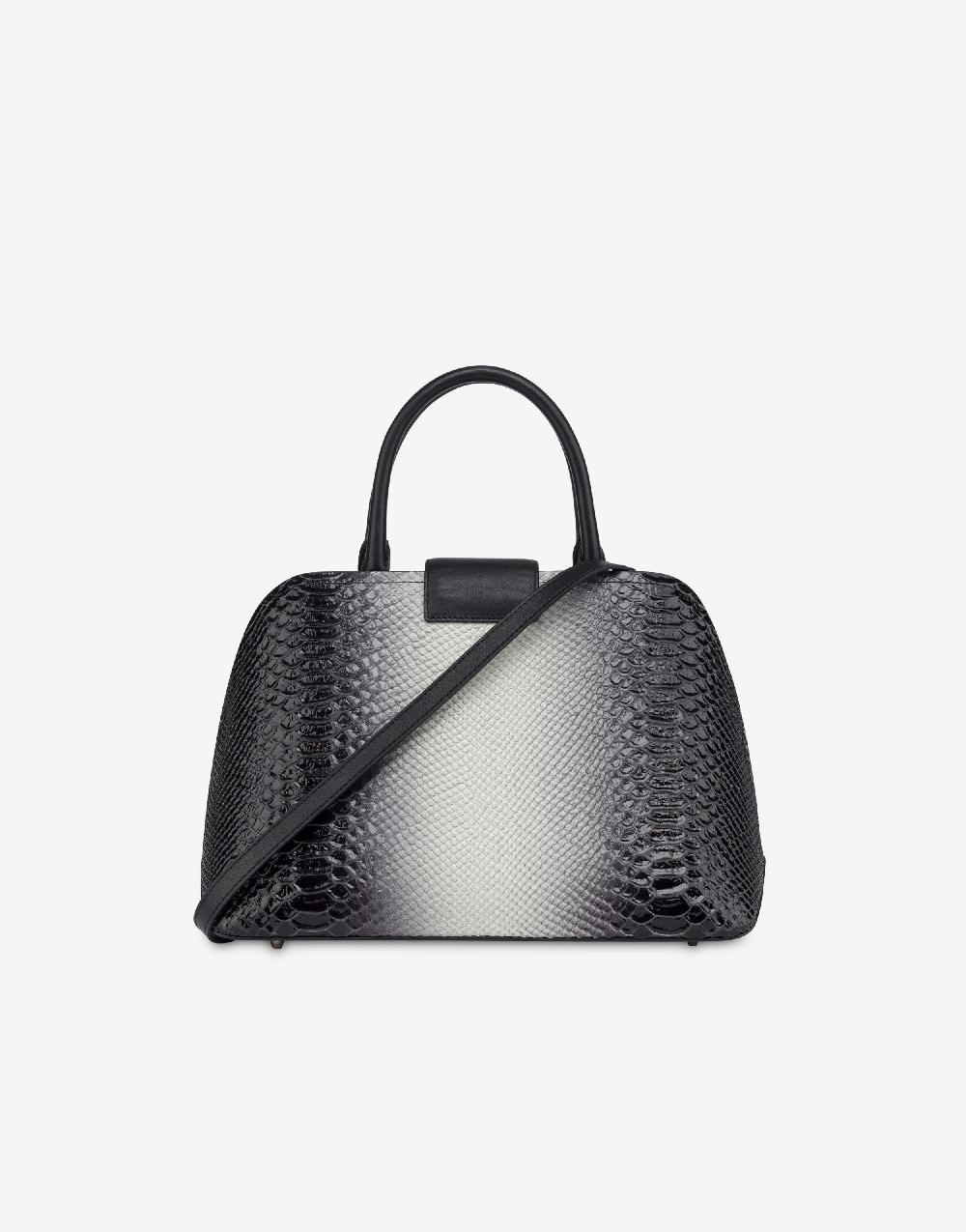 Alberta Ferretti Albi 33 in vitello stampa pitone bicolor degradé Pezzi Unici