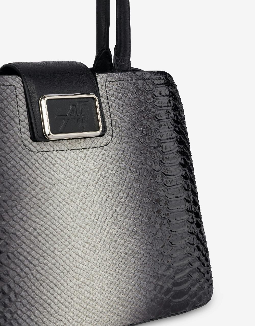 Alberta Ferretti Albi 33 in vitello stampa pitone bicolor degradé Pezzi Unici