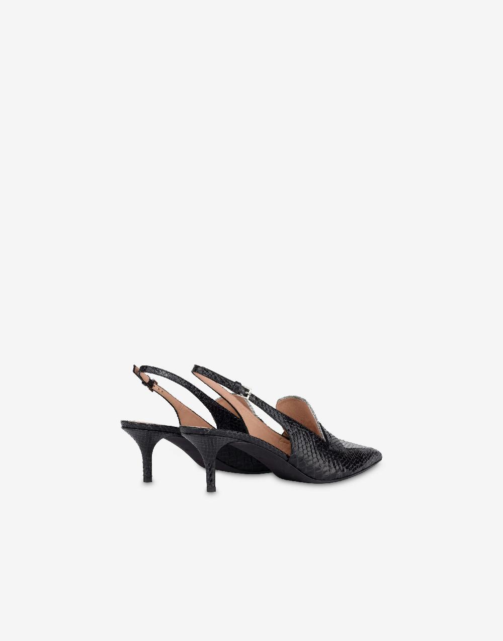 Alberta Ferretti Slingback in vitello stampa pitone bicolor degradé Promozione Limitata