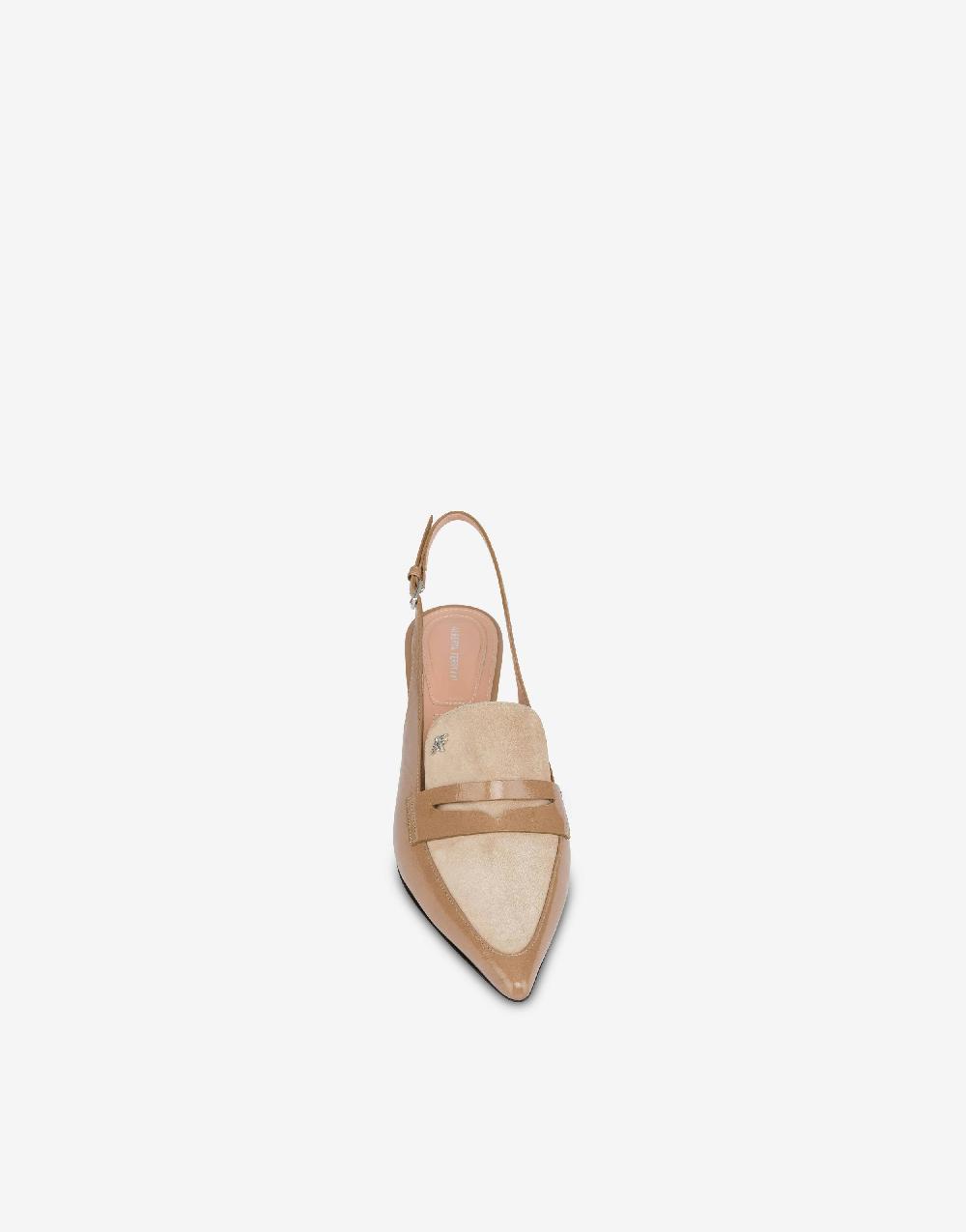 Alberta Ferretti Slingback in vitello e camoscio Penny Fino Al -60%