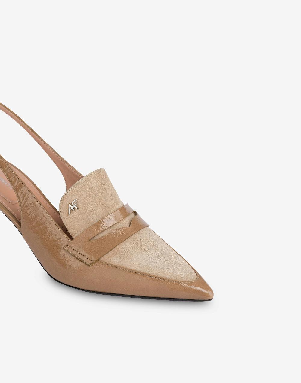 Alberta Ferretti Slingback in vitello e camoscio Penny Fino Al -60%