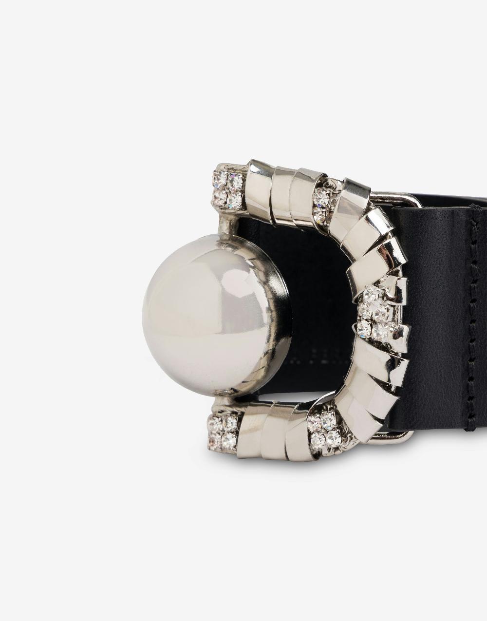 Alberta Ferretti Bracciale in vitello e metallo argento Sconto