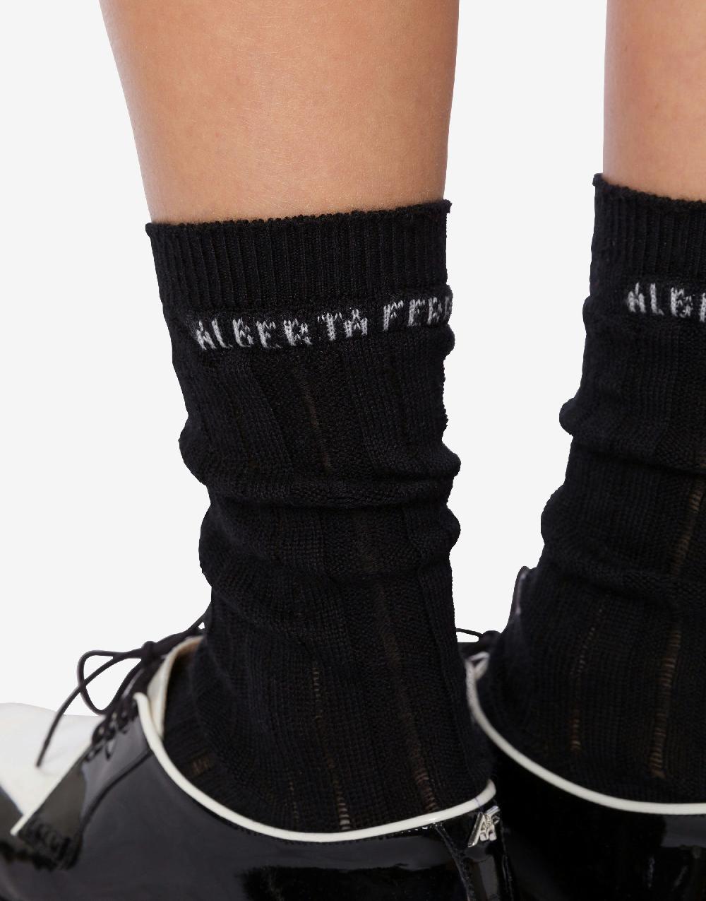 Alberta Ferretti Calze alla caviglia in lana e seta Vendita Calda