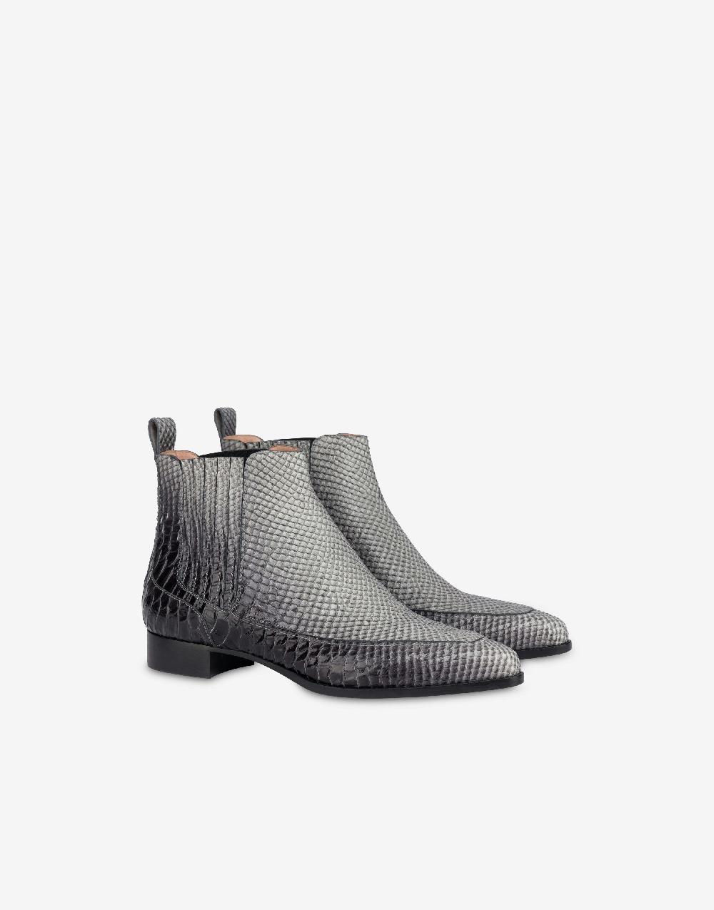 Alberta Ferretti Beatles in vitello stampa pitone bicolor degradé Saldi Di Fabbrica