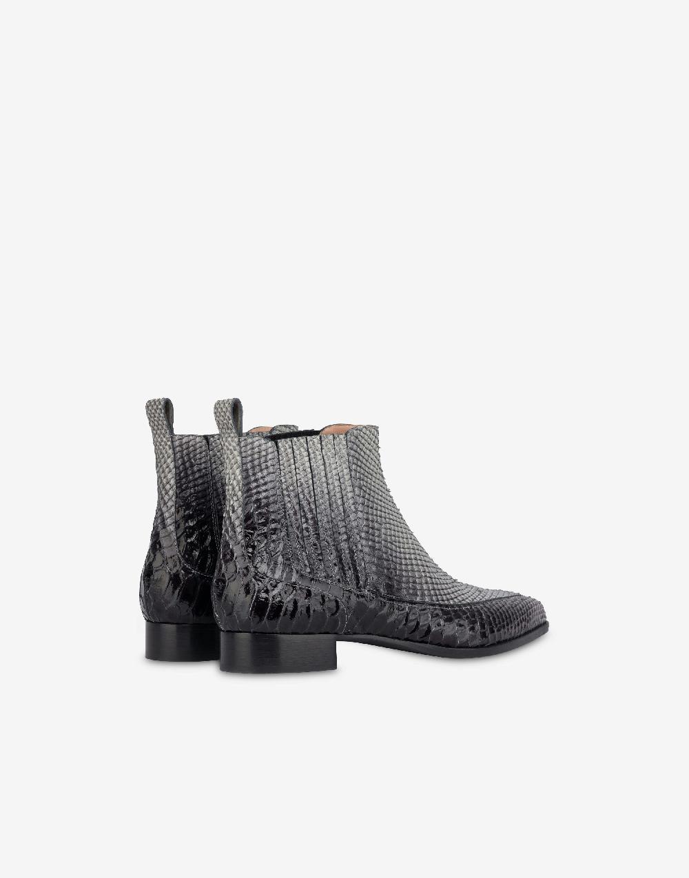 Alberta Ferretti Beatles in vitello stampa pitone bicolor degradé Saldi Di Fabbrica