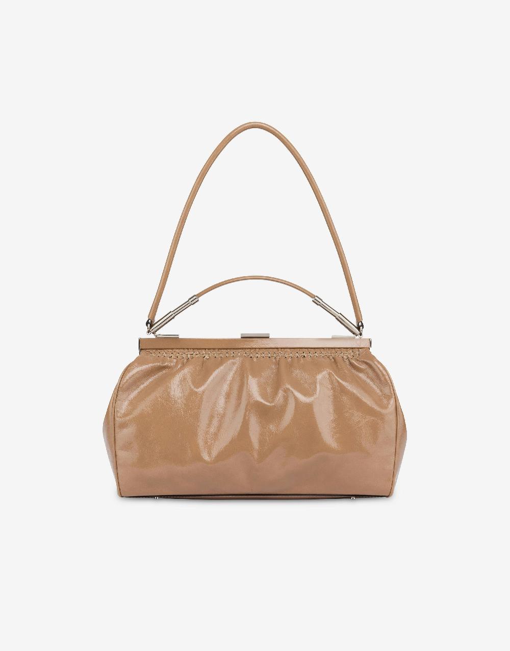 Alberta Ferretti Borsa a spalla in vitello lucido Negozio